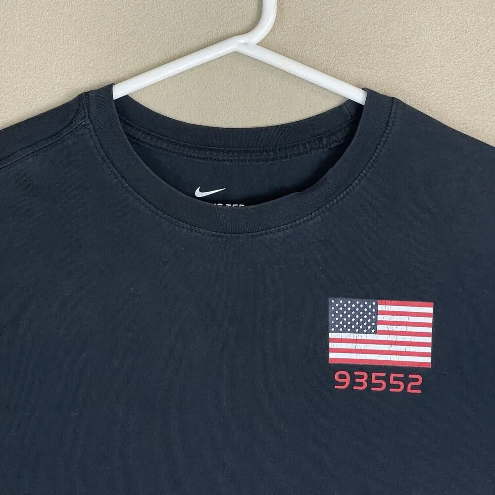 Nike T-Shirt Mens Medium Black The Nike Tee NASA Space Long‎ Sleeve Casual Adult